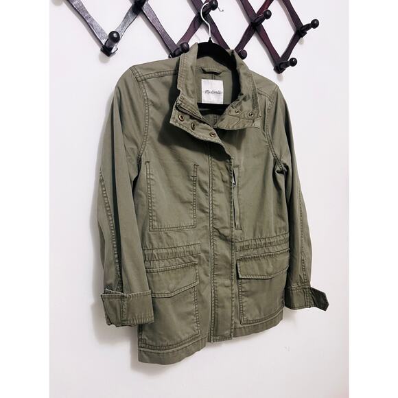 Madewell Oversized Cargo Utility Jacket, Green - Picture 2 of 9